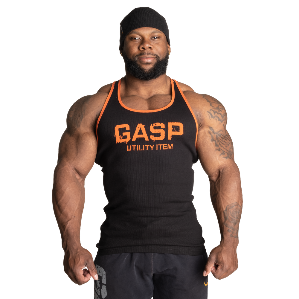 Gasp Ribbed T-Back Black/Flame