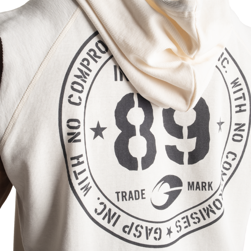 Sweat à capuche thermique Gasp SL blanc cassé