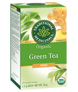 Traditional Medicinals - Green Tea Ginger Herbal Tea - 16 tea bags