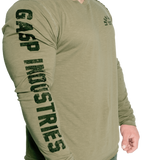 Gasp Throwback LS Tee Washed Green