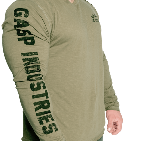 Gasp Throwback LS Tee Washed Green