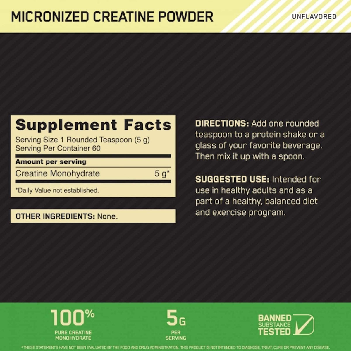 Optimum Nutrition - Micronized Creatine Powder - 600g