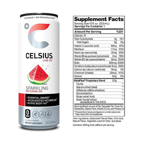 Celsius Energy Drink - Sparkling Essential Fitness Drink - 12x355ml