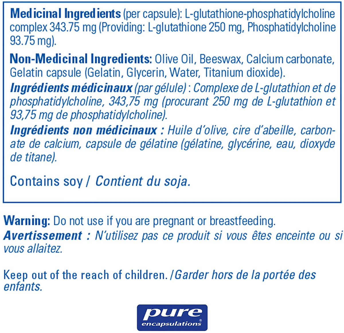 Pure Encapsulations Liposomal Glutathione 60 Sofgels