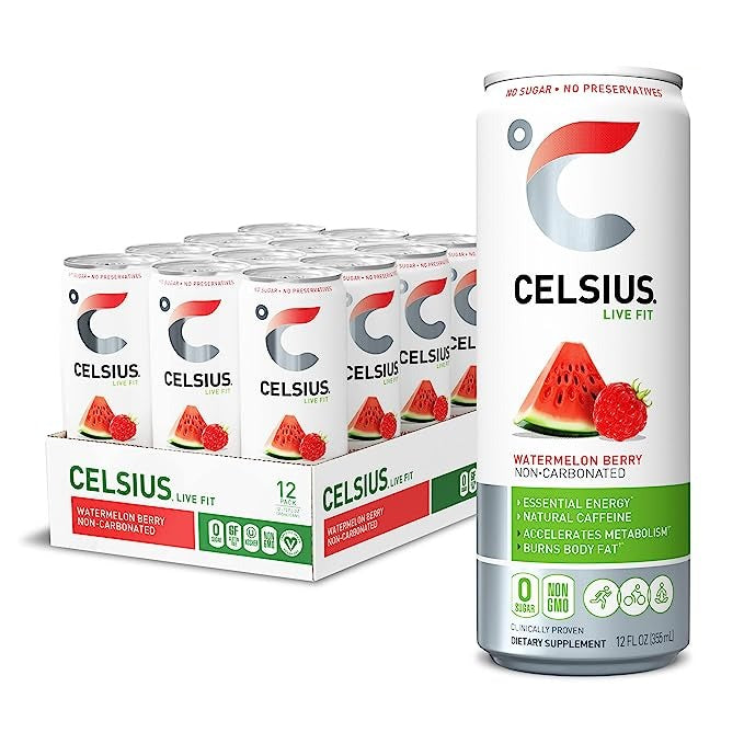 CELSIUS Sparkling Mango Passionfruit, Functional Essential Energy Drink 12  Fl Oz