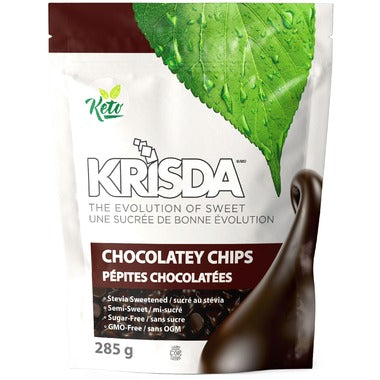 Krisda - Pépites de chocolat mi-sucré Stevia Keto - 285g