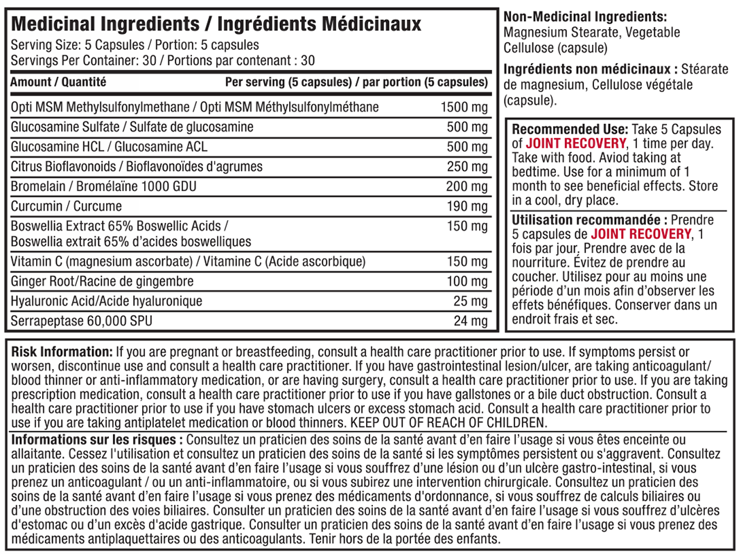 Alora Naturals - Récupération articulaire extra forte - 150 gélules végétales