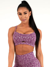Ryderwear Animal Sports Bra Leopard Purple