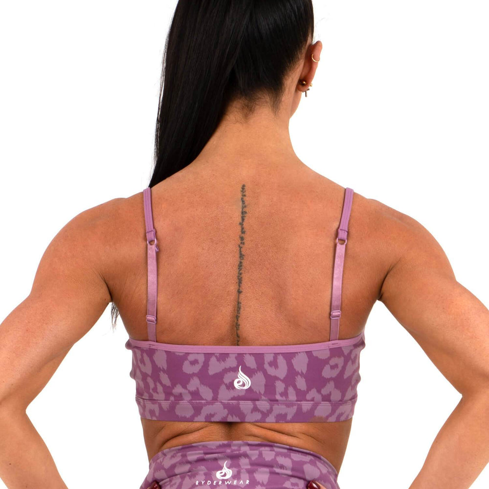 Soutien-gorge de sport Ryderwear Animal léopard violet