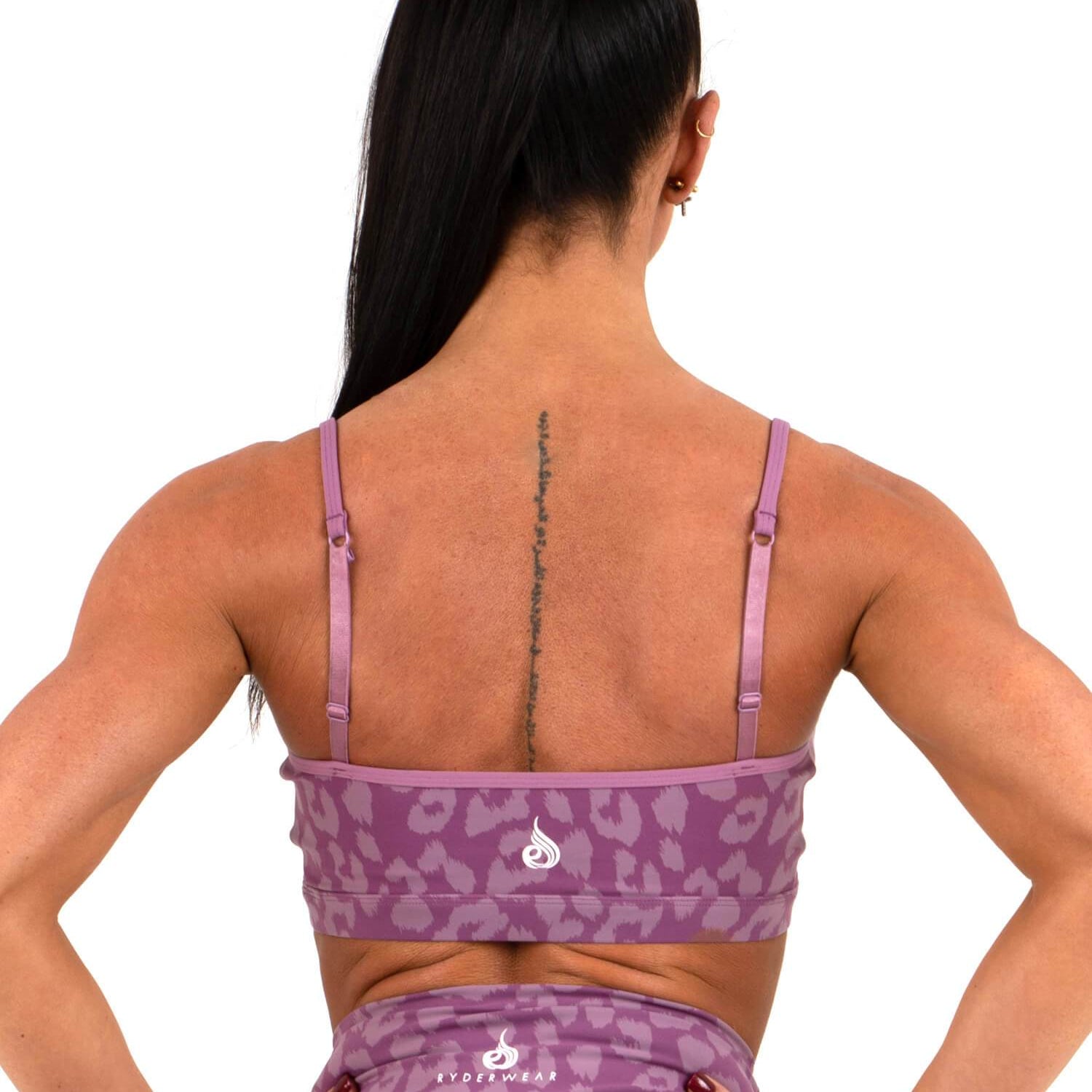 Ryderwear Animal Sports Bra Leopard Purple