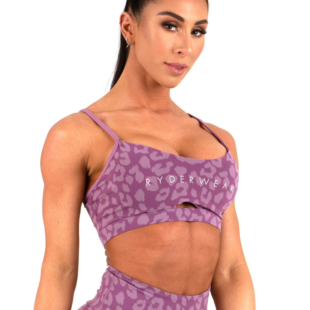 Soutien-gorge de sport Ryderwear Animal léopard violet