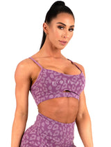 Ryderwear Animal Sports Bra Leopard Purple
