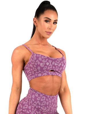 Soutien-gorge de sport Ryderwear Animal léopard violet