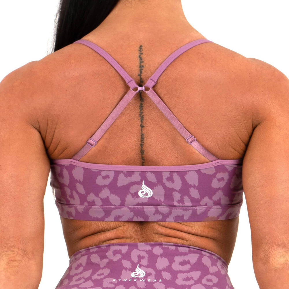 Soutien-gorge de sport Ryderwear Animal léopard violet