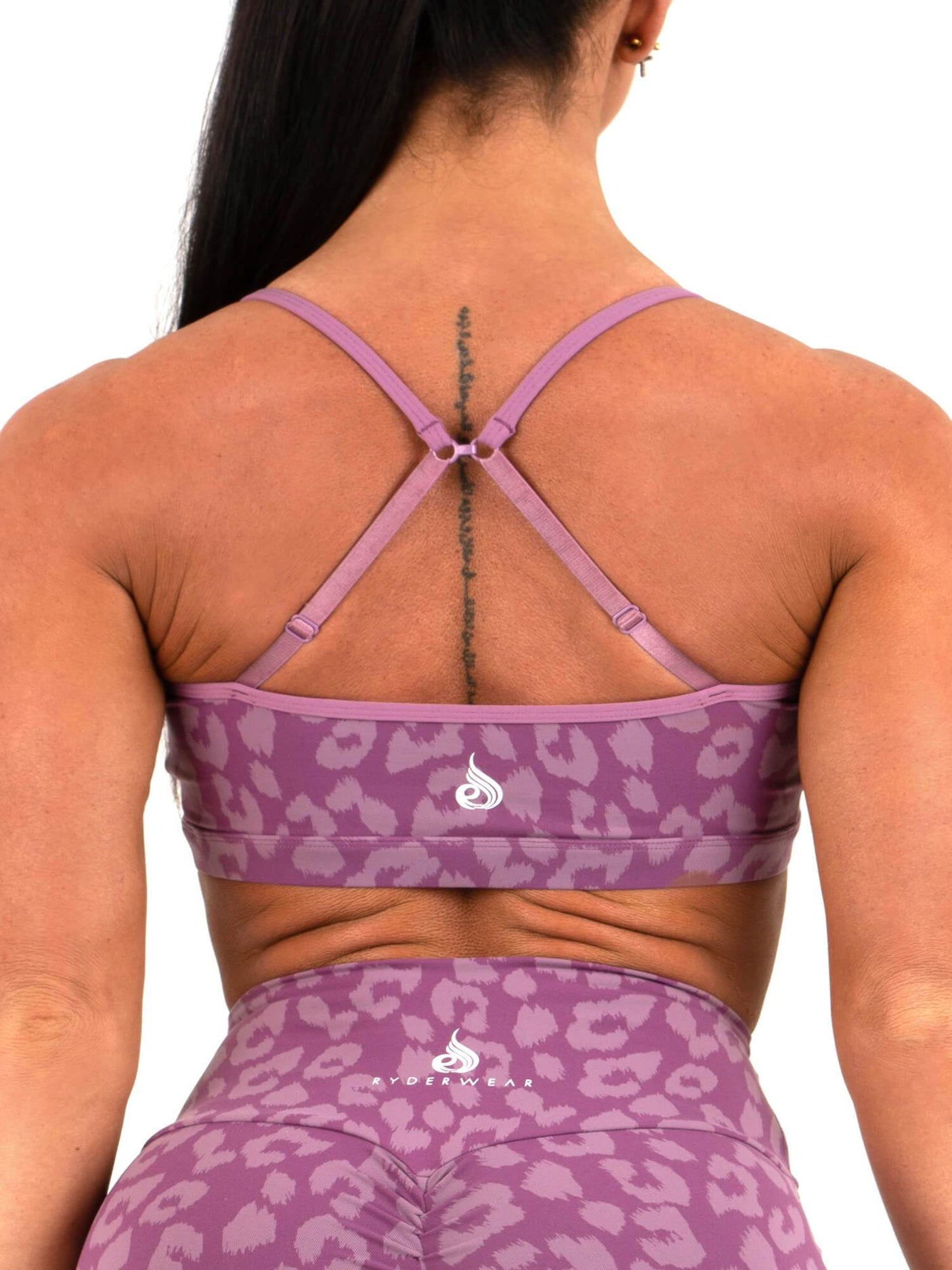 Ryderwear Animal Sports Bra Leopard Purple