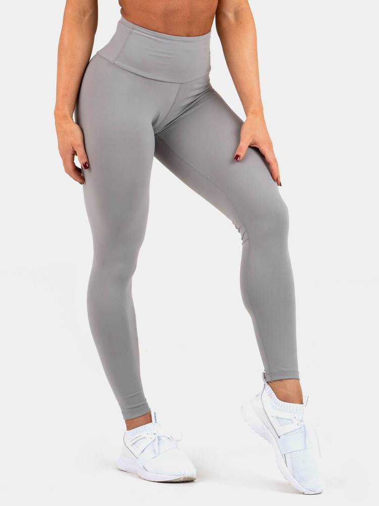 Staples Scrunch Bum Mid Length Shorts - Steel Grey - Ryderwear