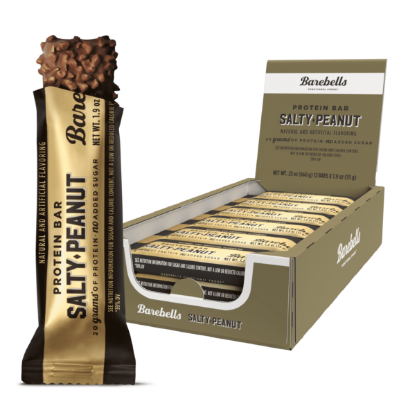 Barebells protein barsalty peanut box 12