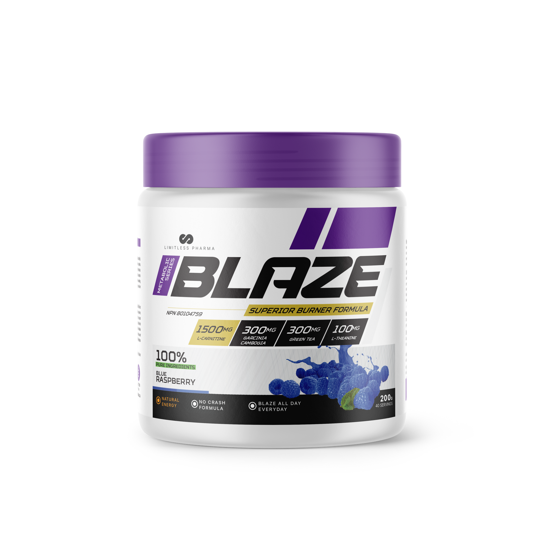 BLAZE Limitless Pharma Blue Raspberry 200g