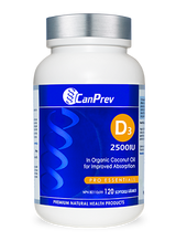 CanPrev - Vitamin D3 2500IU - 120 Softgels