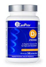 CanPrev - Vitamin D3 2500IU - 240 Softgels