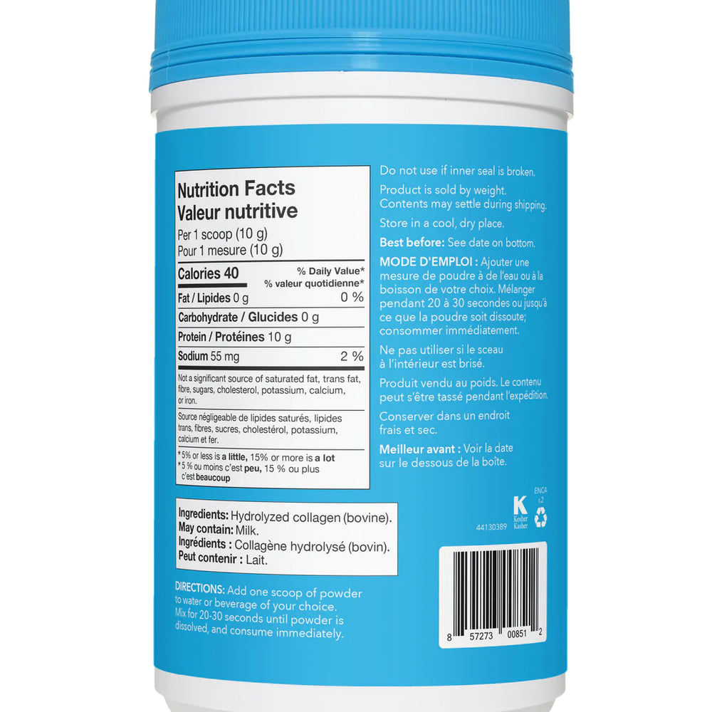 Protéines vitales - Peptides de collagène bovin - 284 g sans arôme