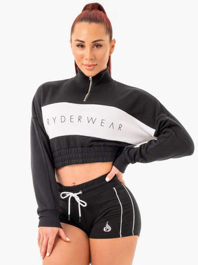 Ryderwear Cropped Track Jumper Black