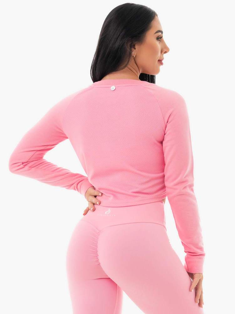 Ryderwear Staples Cropped Sweater Pink