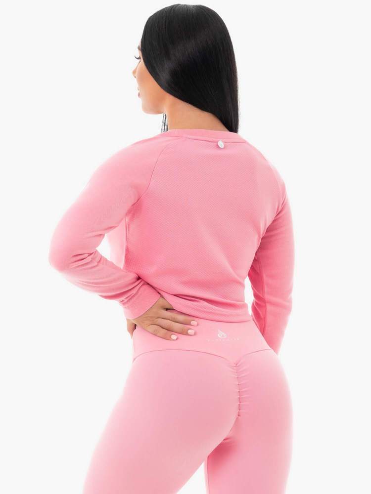 Ryderwear Staples Cropped Sweater Pink