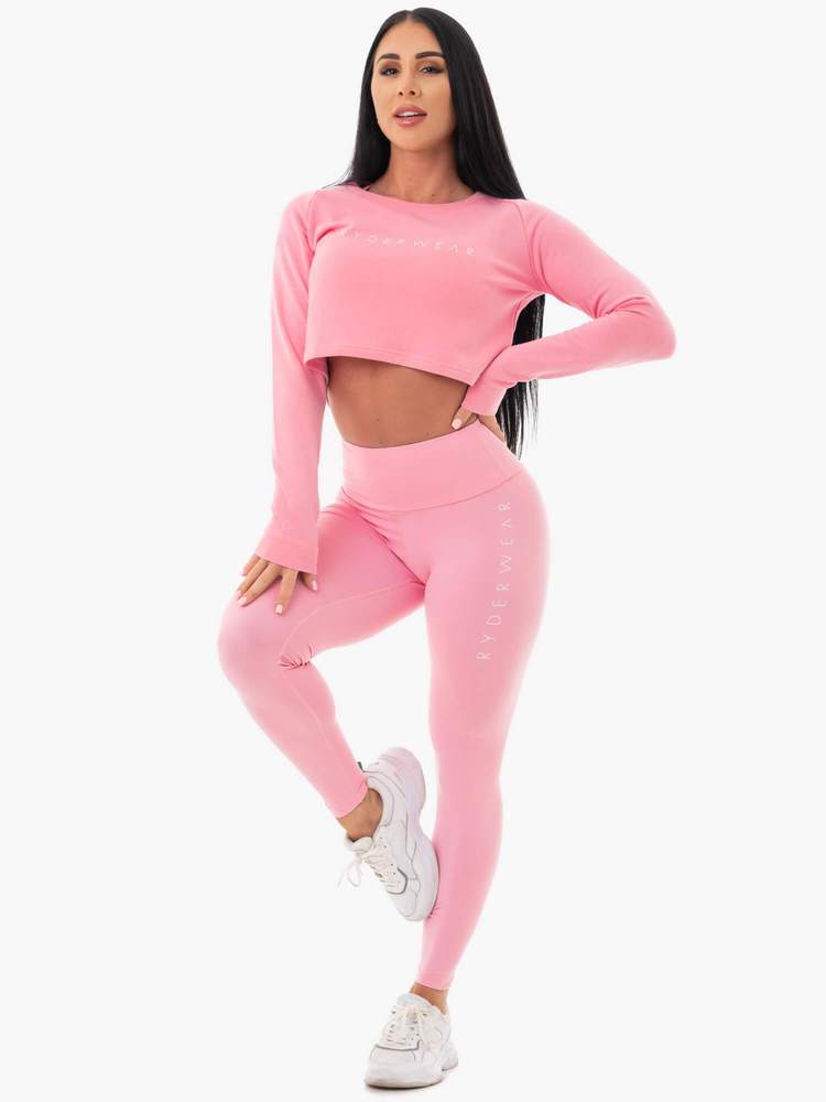 Ryderwear Staples Cropped Sweater Pink