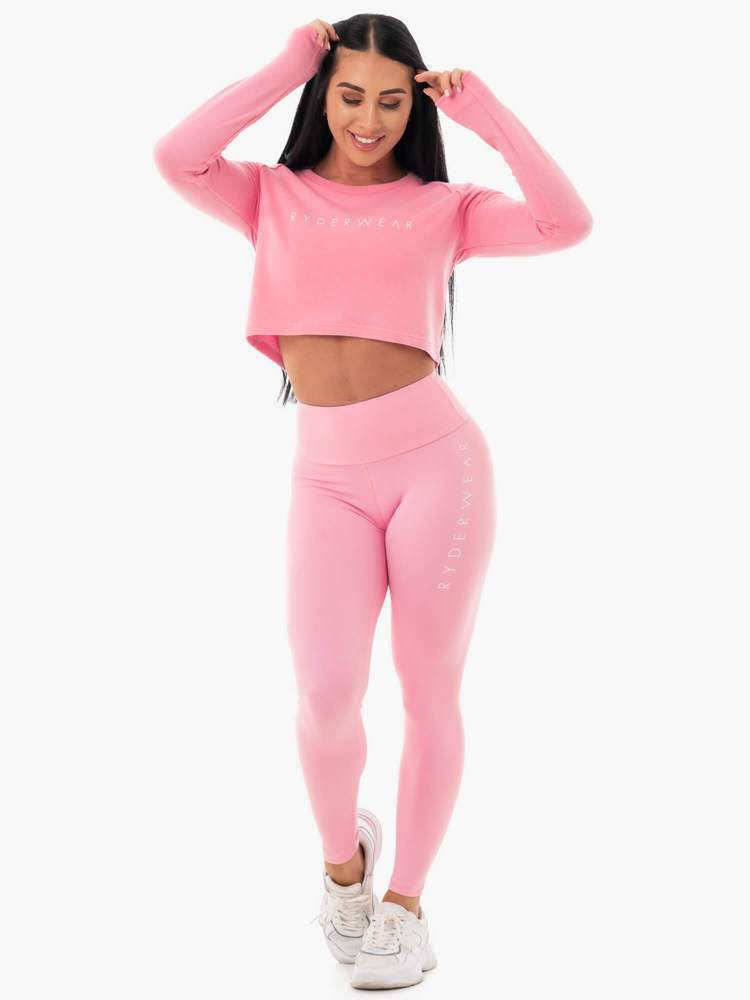 Ryderwear Staples Cropped Sweater Pink