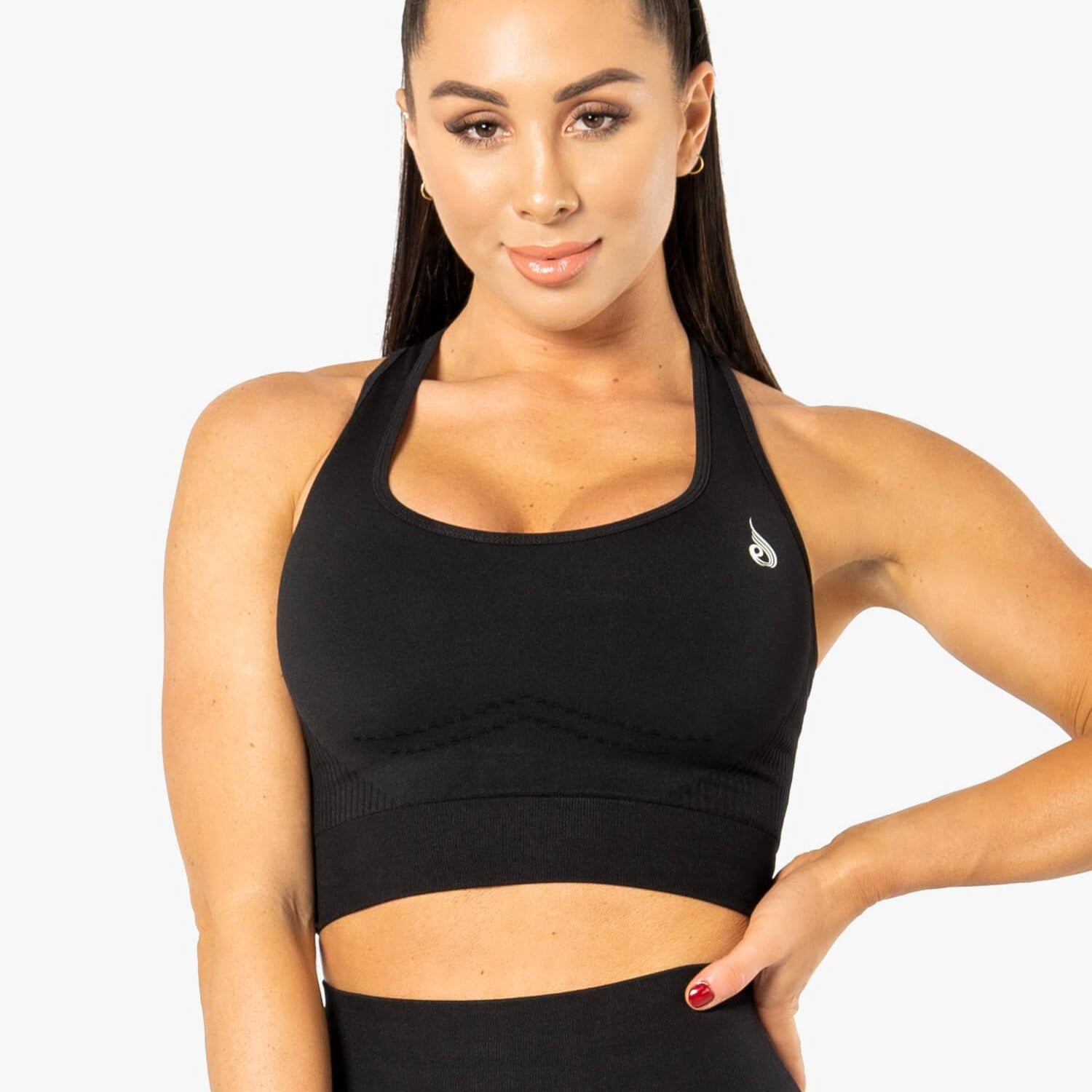 Ryderwear Electra Seamless Crop Top Black
