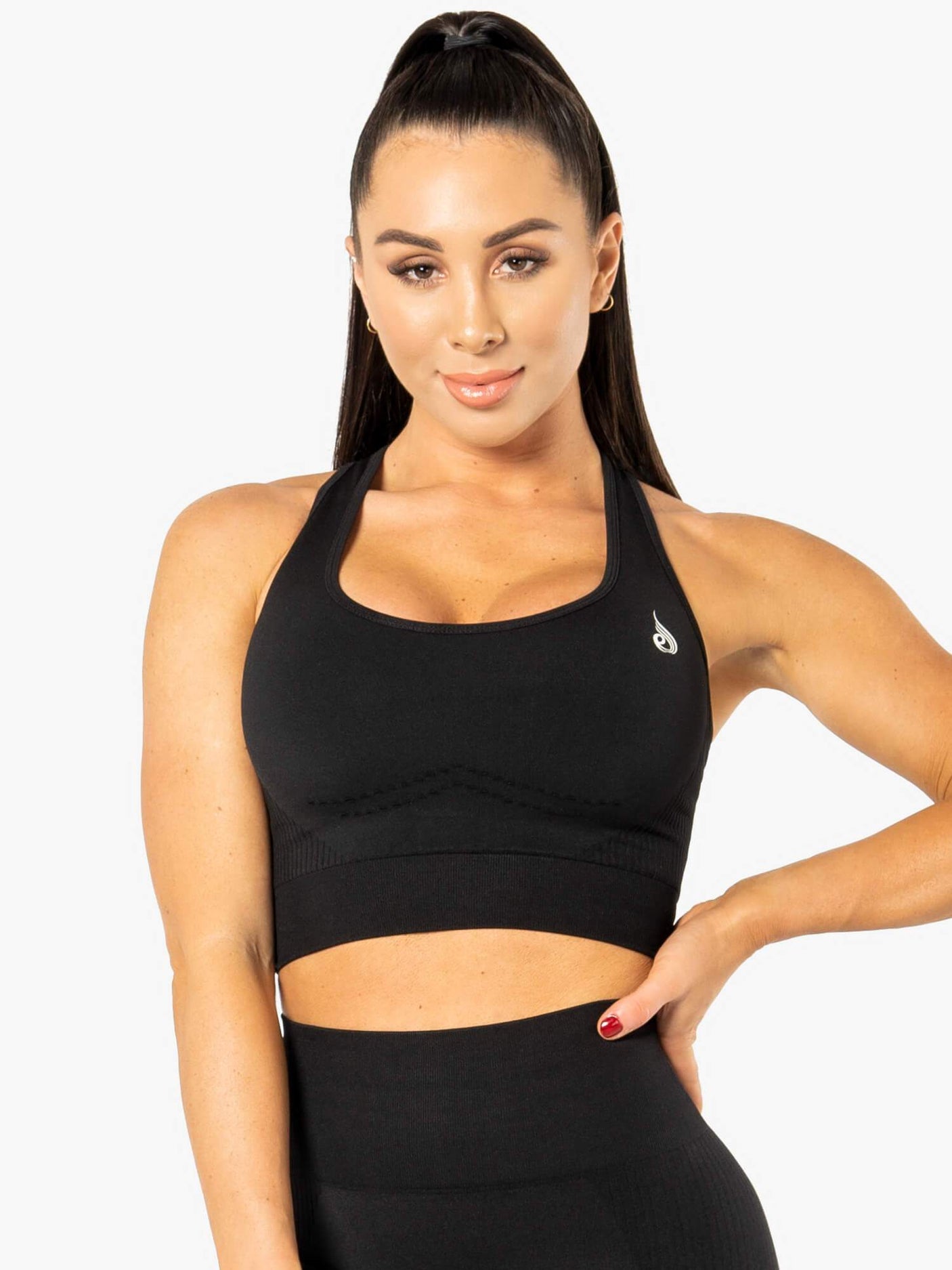 Ryderwear Electra Seamless Crop Top Black