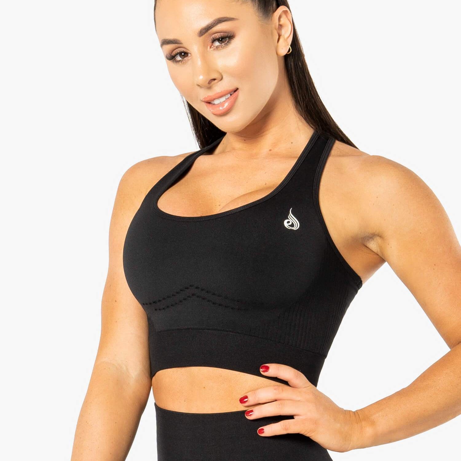 Ryderwear Electra Seamless Crop Top Black
