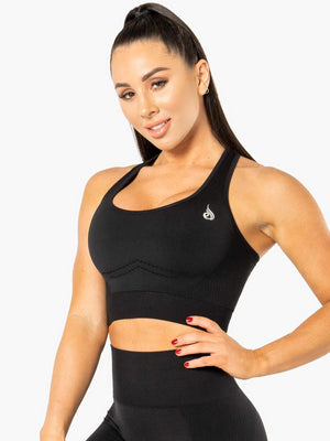 Débardeur court sans coutures Ryderwear Electra noir