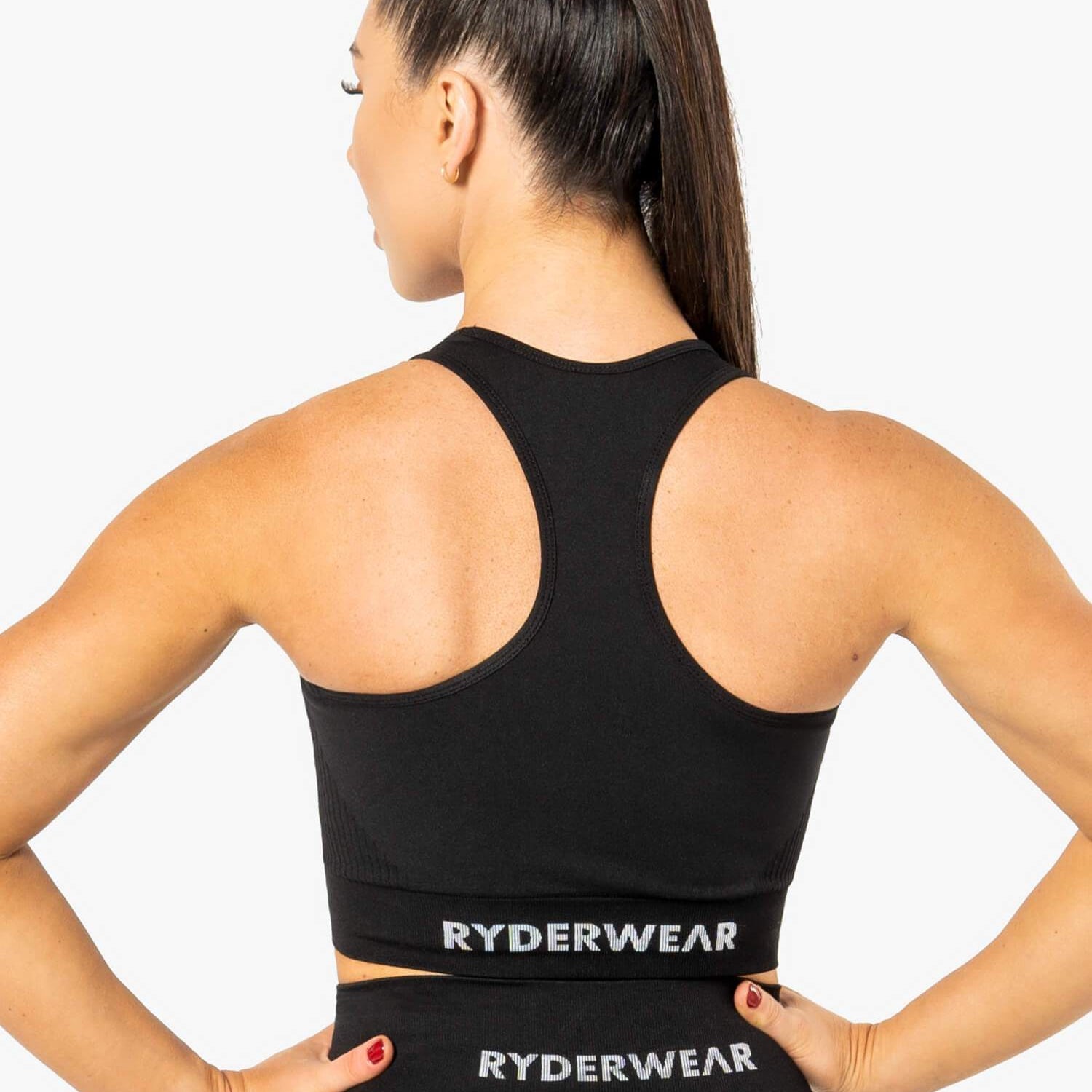 Ryderwear Electra Seamless Crop Top Black
