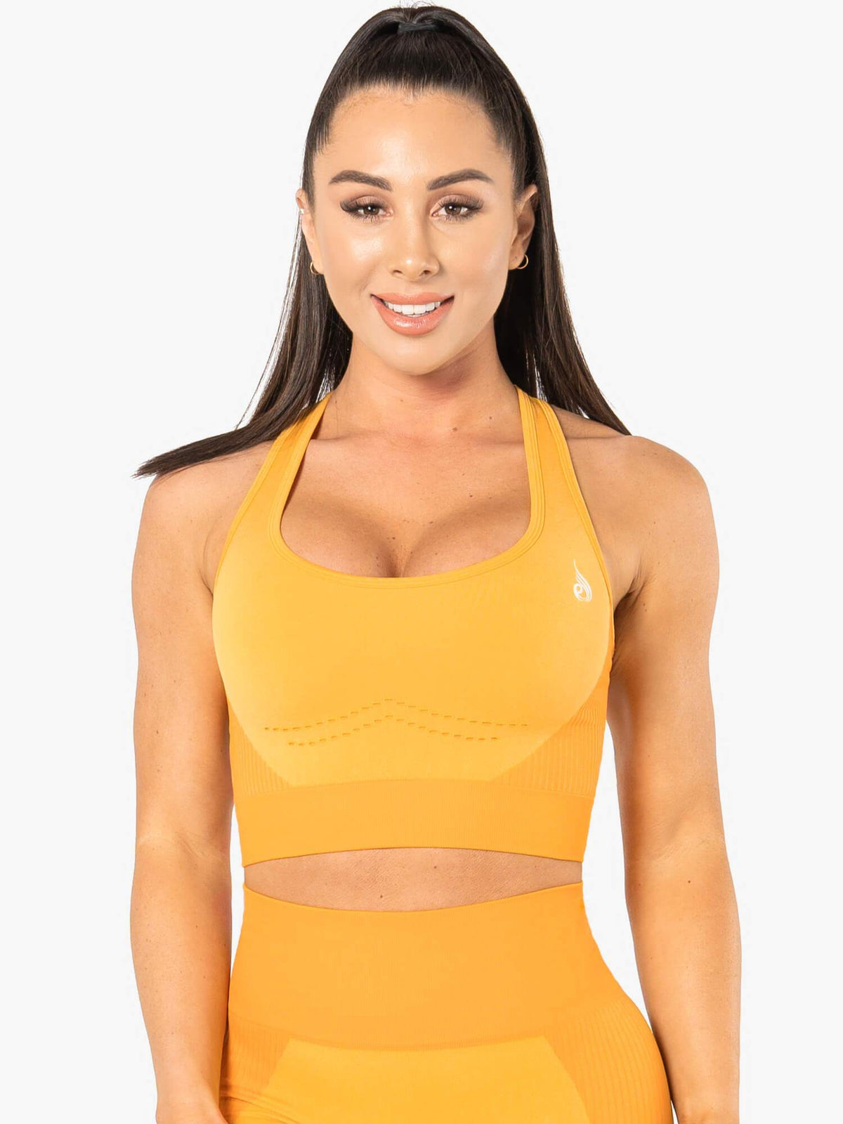 Ryderwear Electra Seamless Crop Top Electric Yellow