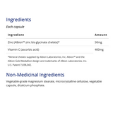 CanPrev - Zinc 50 Ultra Immune + Vitamin C - 120Vcaps