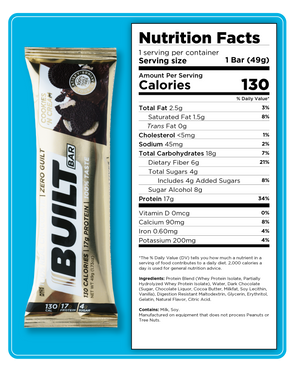 Built Protein Bar - 100% Real Chocolate - Zero Guilt 49g
