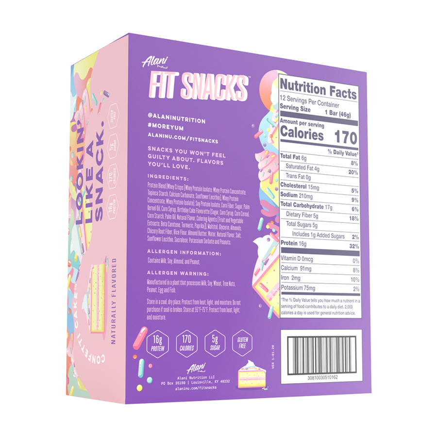 Alani Nu Fit Snacks - Protein Bar 46g (Box 12)