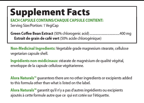 Alora Naturals -  Green Coffee Bean 60Vcaps