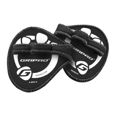 Two black hand grippers with 'Gripad' branding on a white background