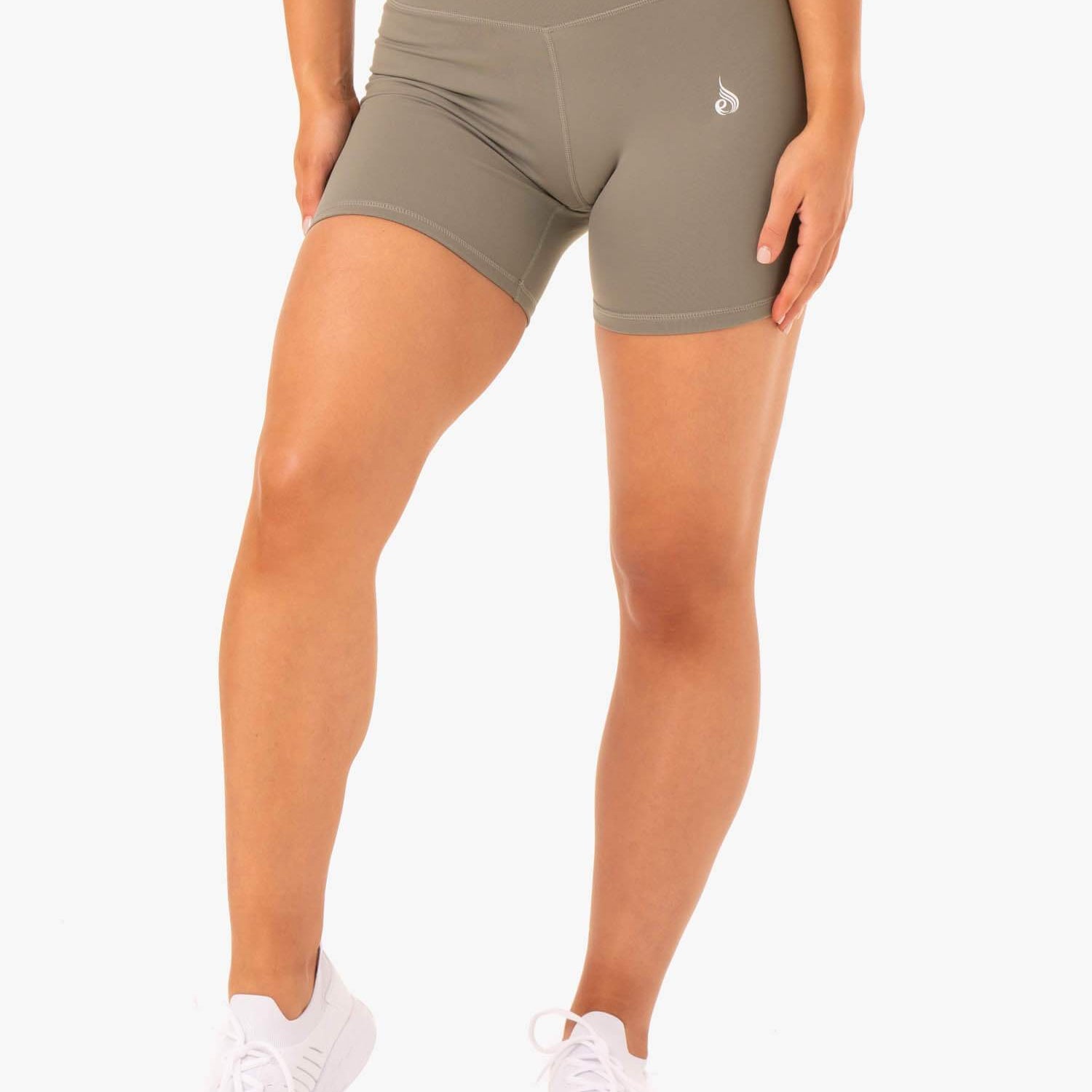 Ryderwear Base High Waisted Shorts Khaki