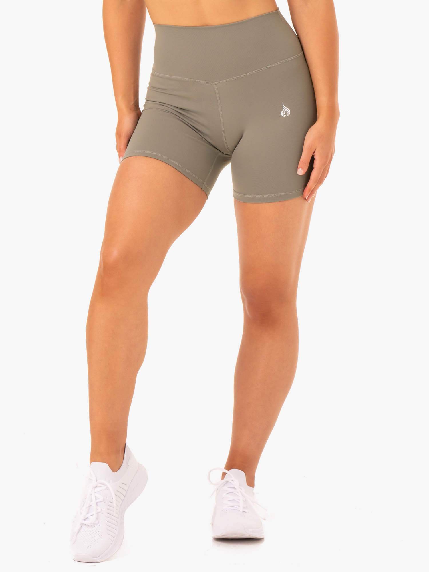 Ryderwear Base High Waisted Shorts Khaki