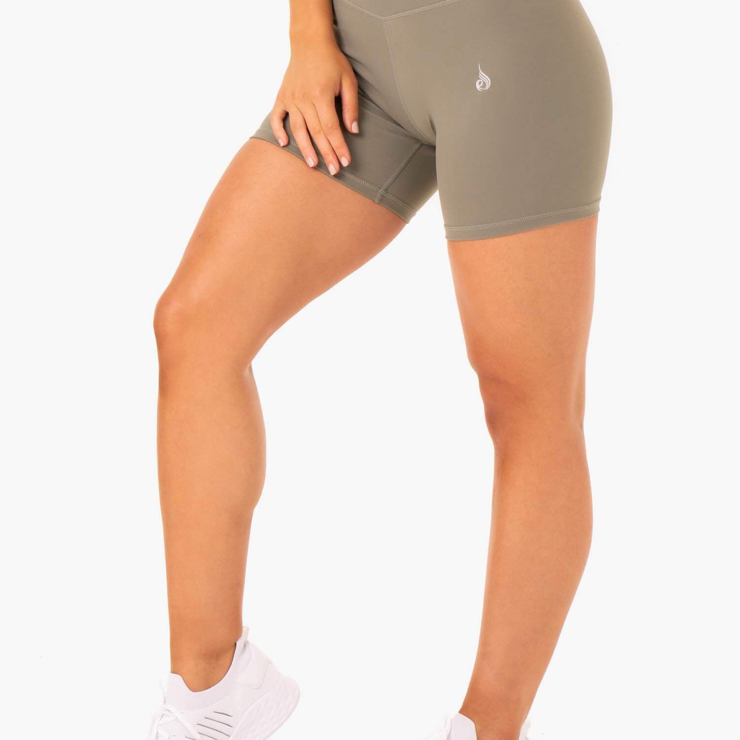 Ryderwear Base High Waisted Shorts Khaki
