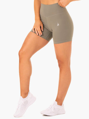 Ryderwear Base High Waisted Shorts Khaki