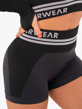 Ryderwear Freestyle Seamless High Waist Shorts Black
