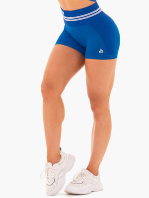 Short taille haute sans coutures Ryderwear Freestyle bleu