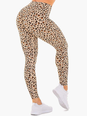 Ryderwear Adapt High Waist Scrunch Legging Nude Leopard