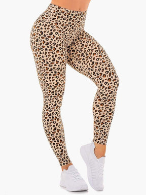Ryderwear Adapt High Waist Scrunch Legging Nude Leopard