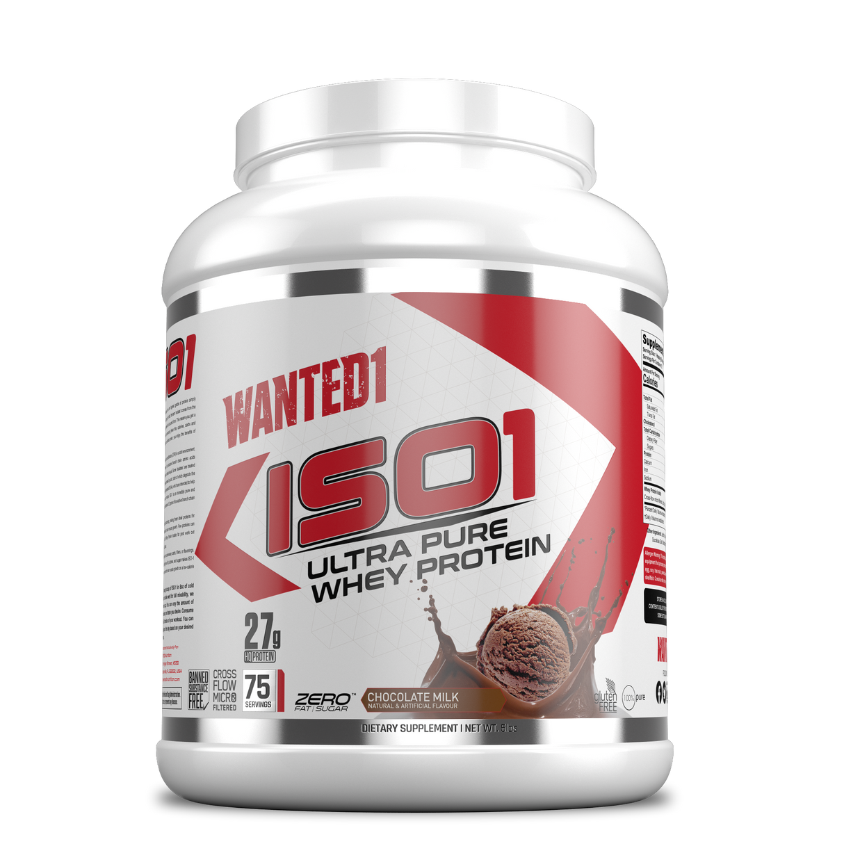 Wanted1 ISO1 - Ultra Pure Whey Isolate Protein - 5lbs